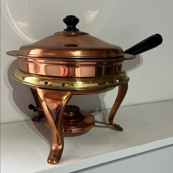 Other - Vintage Copper Chafing Dish with Brass Accents FREE SHIPPING on this item!